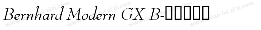 Bernhard Modern GX B字体转换
